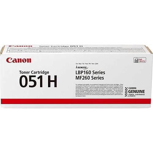 Canon CRG-051H Siyah Orijinal Toner Yüksek Kapasiteli 2169C002 4100 Sayfa