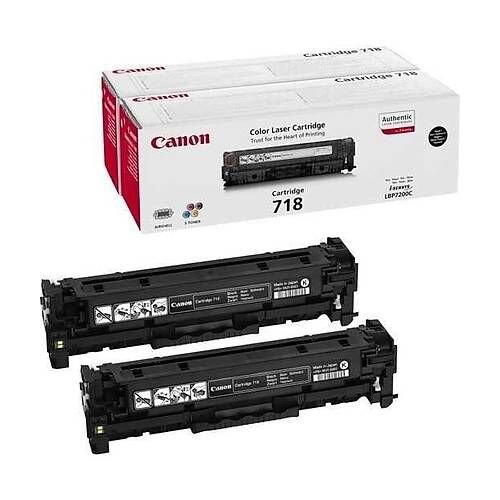 Canon CRG-718 Siyah Orijinal Toner 2'li Paket 2662B005 3400 Sayfa