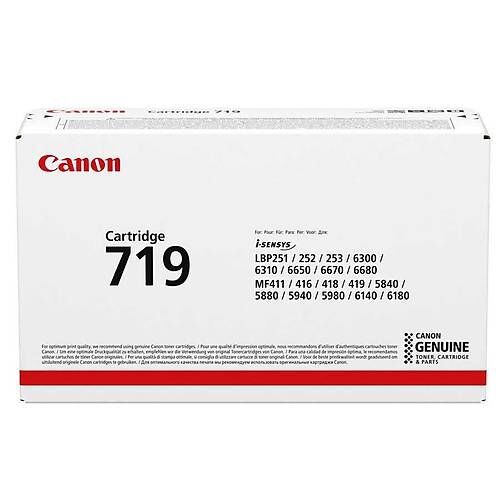 Canon CRG-719 Siyah Orijinal Toner 3479B002 2100 Sayfa