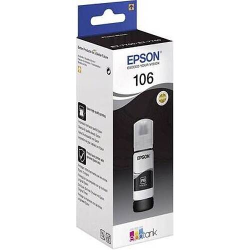 Epson 106 C13T00R140 Siyah Orijinal Mürekkep