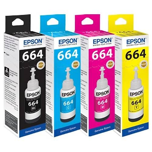 Epson T664 Orijinal Mürekkep Seti Tüm Renkler