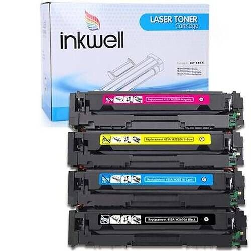 HP 415X Yüksek Kapasiteli Muadil Toner Seti Chipsiz 6000 Sayfa