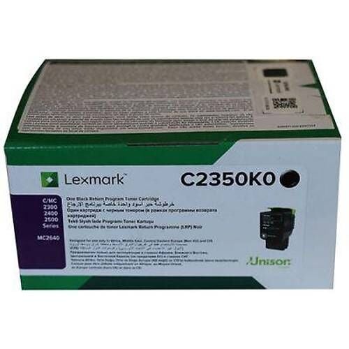 Lexmark C2350K0 Siyah Orijinal Toner 1400 Sayfa